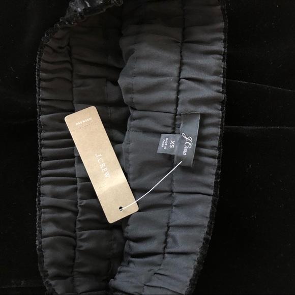 BNWT J Crew Pull on Velvet Skirt Black - Picture 6 of 8